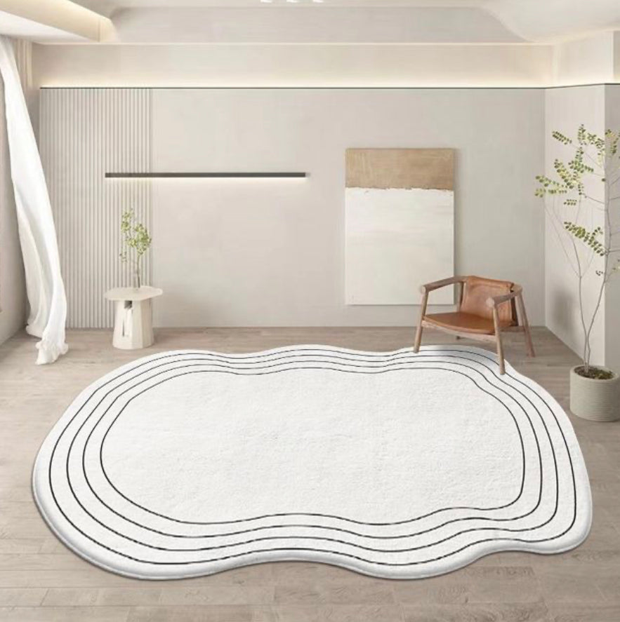 Modern Geometric Solid Colored Shaped Rugs